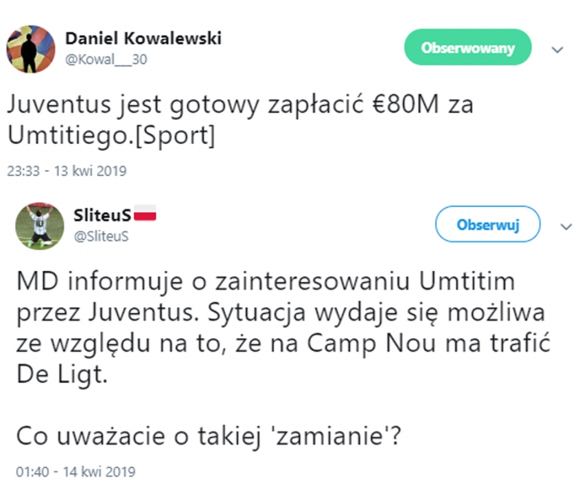 ''SPORT'': Jest chętny na Umtitiego! 80 MILIONÓW EURO